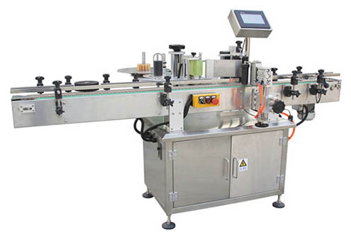 SR-100 vertical round bottle fixed point labeling machine